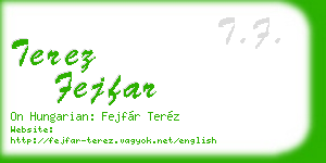 terez fejfar business card